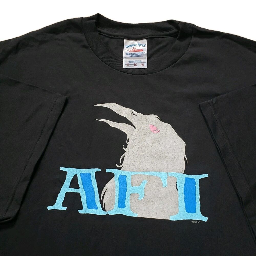 NWOT Vintage Y2K AFI 2003 The Despair Faction Sz XL Double Side Raven T-Shirt